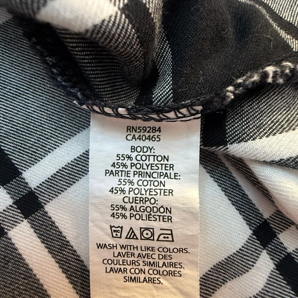 The Children’s Place Black and White Plaid Dress Size: S(5/6)